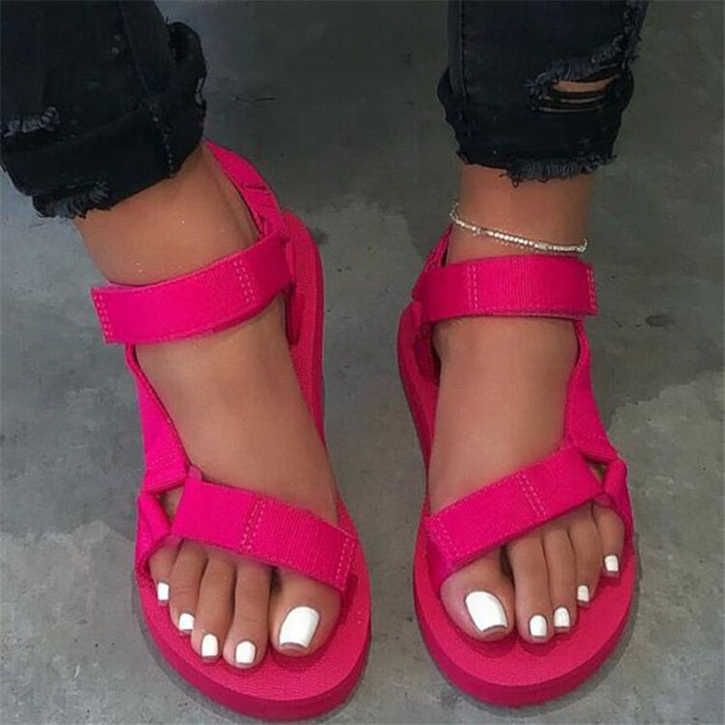 Summer Soft Slip Sandals Buckle Strap Beach Shoes