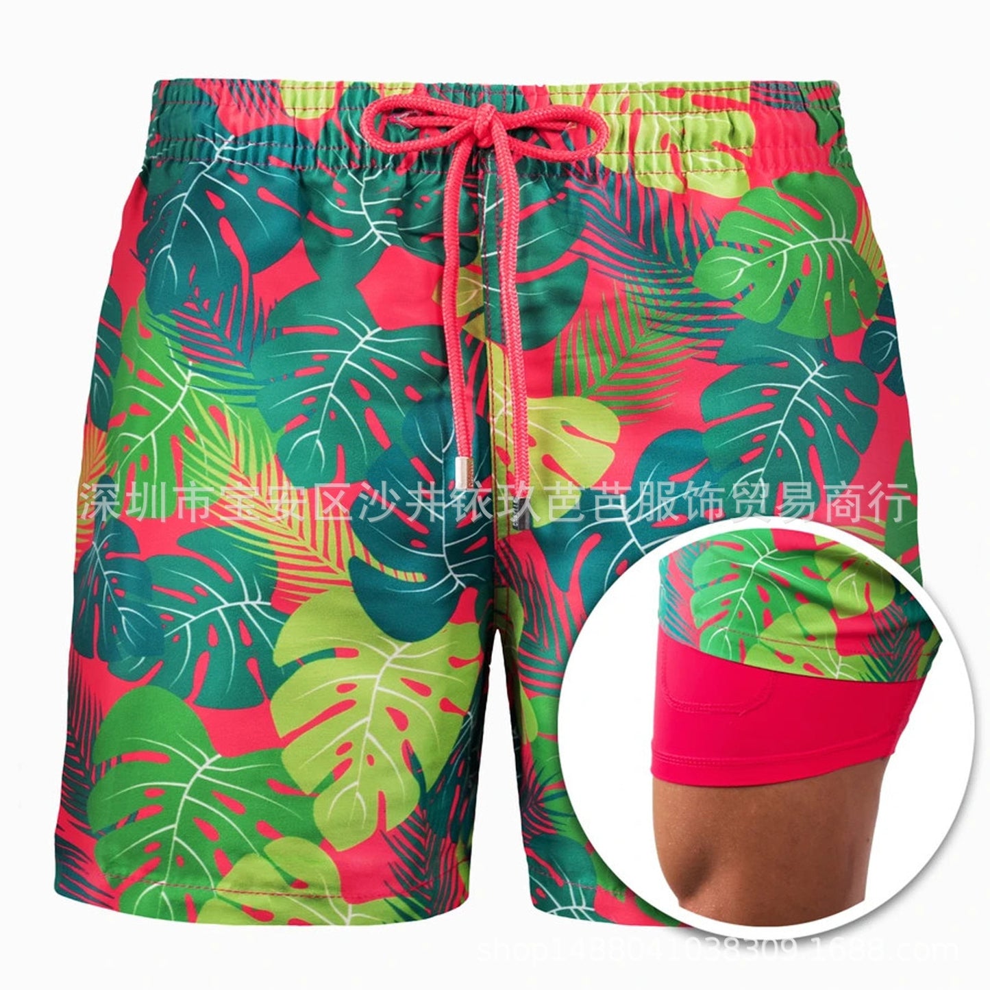 Swimwear Mens Double-layer