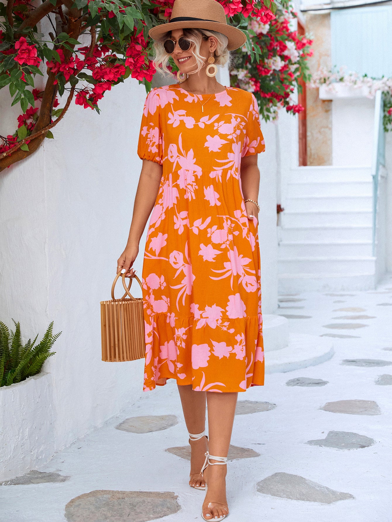 Milli Dress- Floral Sleeve